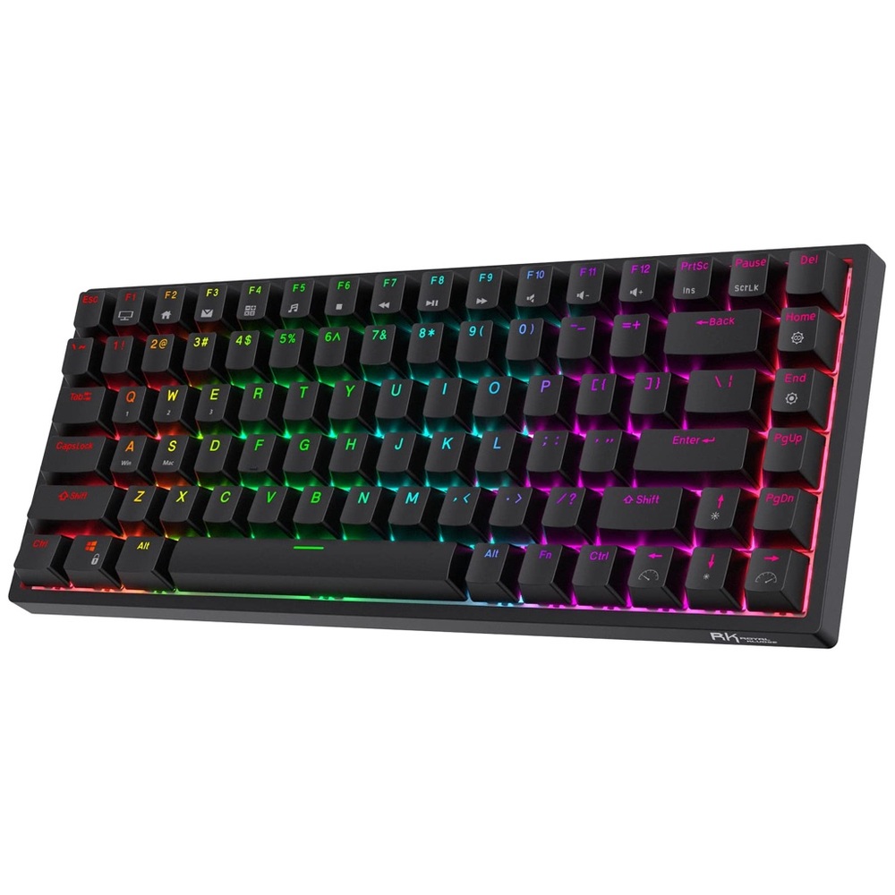 NEW Royal Kludge Wireless RGB Mechanical Gaming Keyboard 84 Key Black 3 Modes